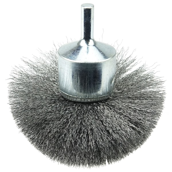 Weiler 3" Circular Flared Crimped Wire End Brush, .006" Steel Fill 10150 - main